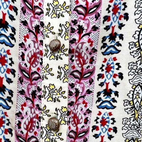 *** Aratta Silent Journey Boho Embroidered Print Top Size S (D) - Picture 5 of 15